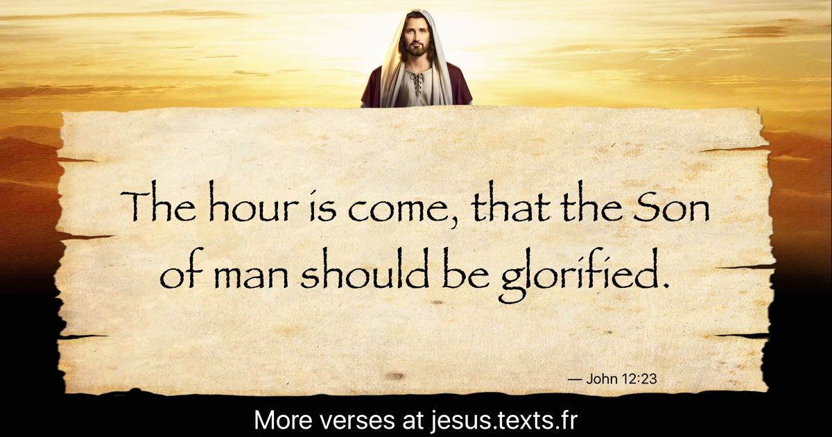 A Quote From Jesus Christ “the Hour Is Come That The Son Of Man