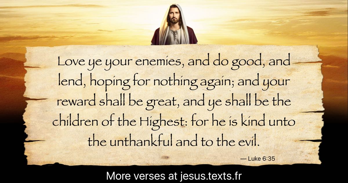 jesus love your enemies verse