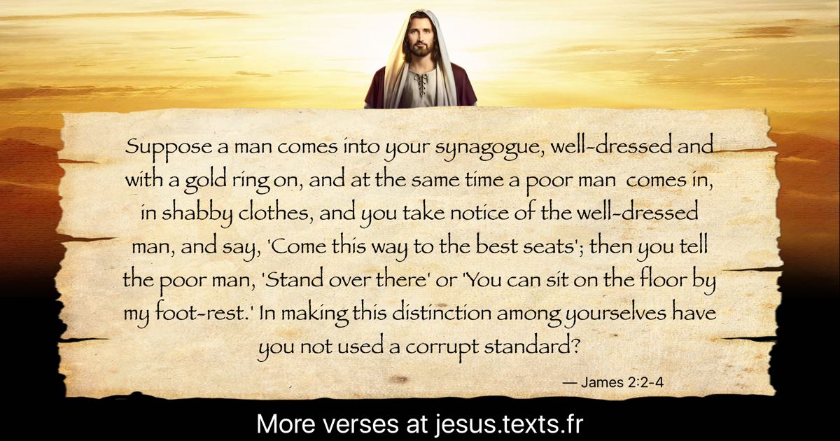 A quote from Modern Jesus: “Suppose a man comes into your synagogue ...